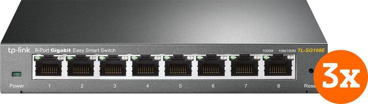 Actual product image TP-Link TL-SG108E 3-Pack (8 ports)