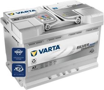 Varta A7 Dynamic (E39) AGM xEV 570 901 076 Autobatterie 70Ah (Silver Dynamic) (12 V, 70 Ah, 760 A)