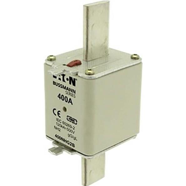 Eaton, Sicherung, 400NHG2B NH-Sicherung mit mechanischer Sicherungsanzeige Sicherungsgrösse = 2 400A 500V 3St. (NH-DIN S...