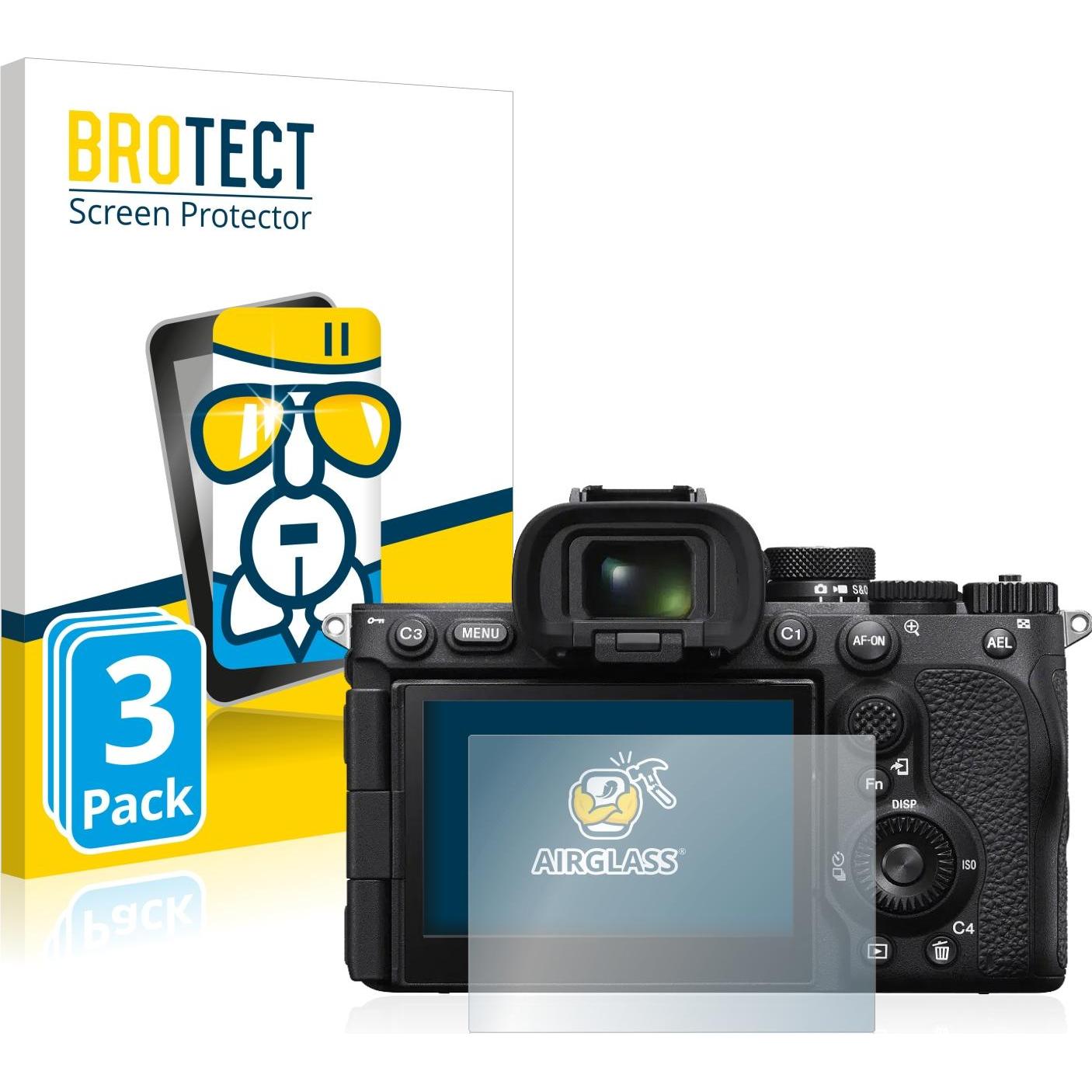 BROTECT AirGlass Panzerglasfolie (Displayschutz, Alpha 7R V), Kameraschutz