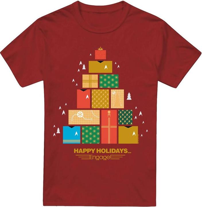 Produktbild Star Trek: The Original Series Happy Holidays TShirt weihnachtliches Design (L)