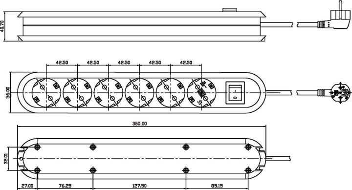 Actual product image Bachmann Smart Verlängerungsschnur (6 x, CEE 7/3, 1.50 m)