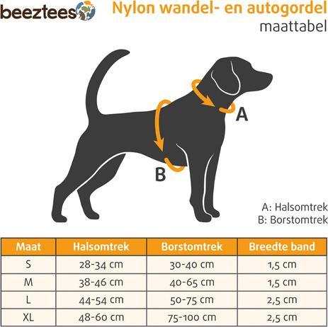 Actual product image Beeztees BZ NYLON HARNESS 50-75X2.5CM S (50, 52, 54, 56, 58, 60, 62, 68, Dog, General)