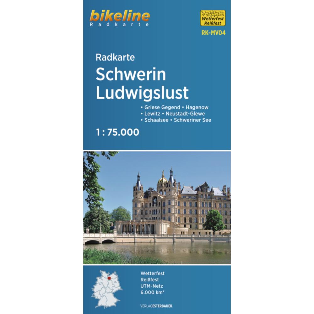 Radkarte Schwerin Ludwigslust (RK-MV04), Landkarte