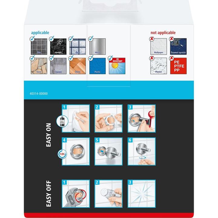 Produktbild tesa SMOOZ WC-Papierrollenhalter inkl. Klebelösung ohne Bohren