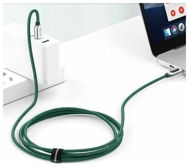 Produktbild Baseus Display Fast Charging Data Cable Type-C to Type-C 100W 2m Green (2 m, USB 2.0, 100 W)