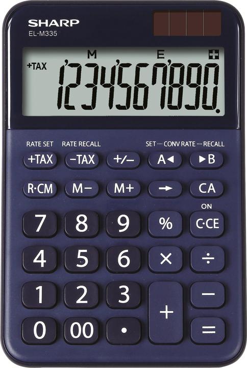 Sharp Desktop calculator 10-digit blue (Batteries, Solar cells)