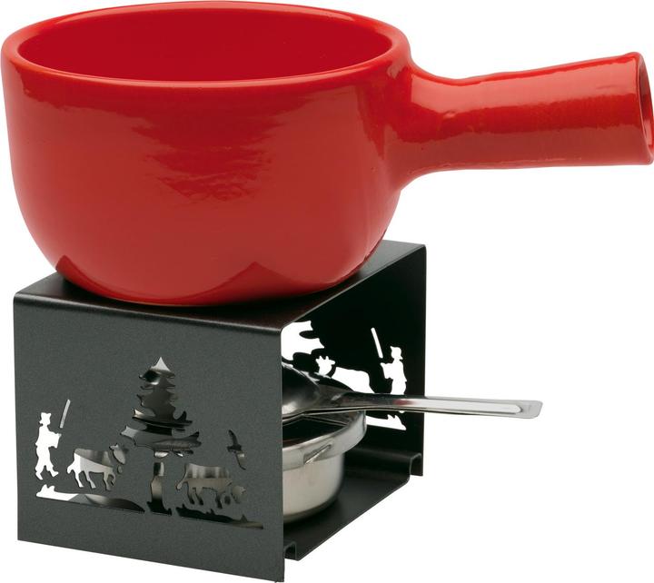 Heidi Cheese Line Mini caquelon rouge Ø 12 cm in legno (0.55 l)