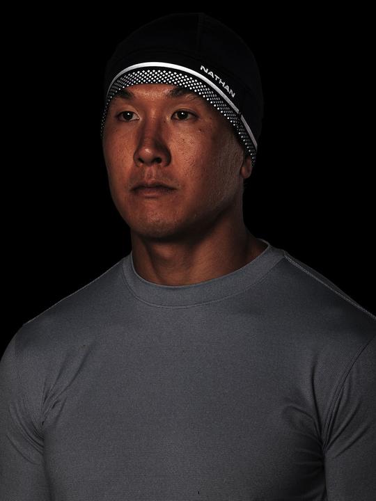 Actual product image Nathan Reflective unisex running cap "HyperNight"