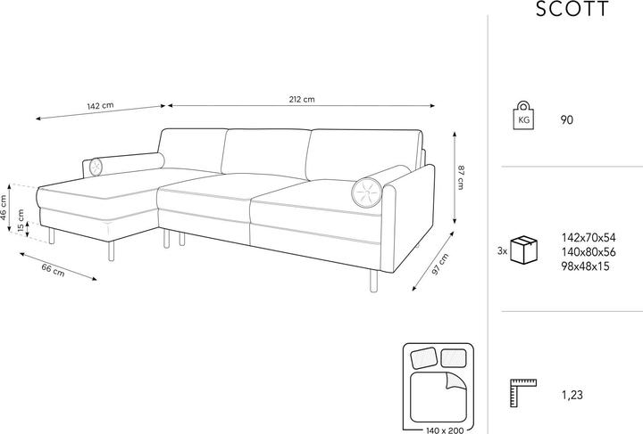 Produktbild Micadoni Scott (Ecksofa)