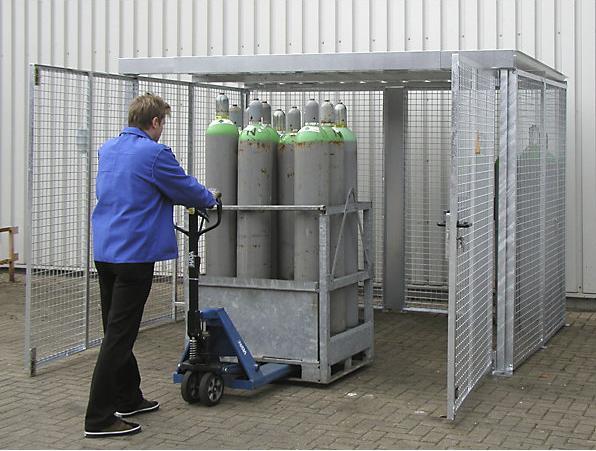 Produktbild eurokraft pro Gasflaschen-Gittercontainer