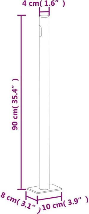 Produktbild vidaXL Balkon-Seitenmarkise (3 m)