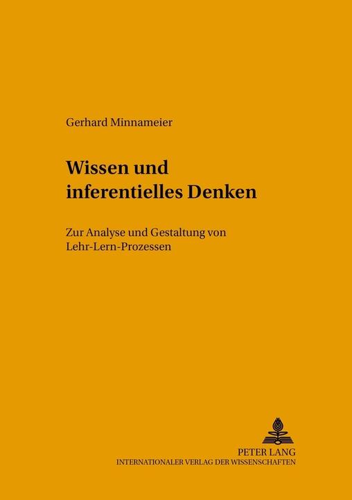 Produktbild Wissen und inferentielles Denken (Deutsch, Gerhard Minnameier, 2005)