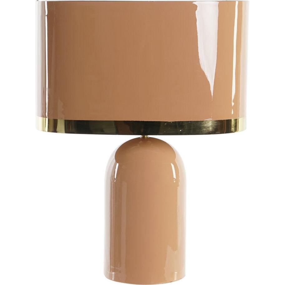DKD Home Decor, Lampada da tavolo, Desk lamp Pink Golden Metal Iron 50 W (37 x 21 x 52 cm)