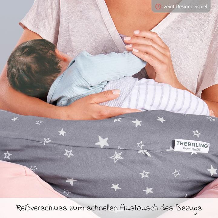 Actual product image Theraline Nursing pillow replacement cover for nursing pillow The Original - fine knit (190 cm)