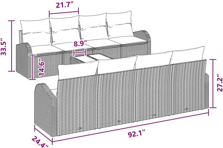 Actual product image vidaXL Outdoor-Sofagarnitur