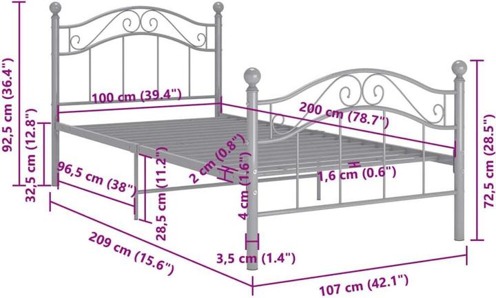 Image du produit vidaXL Uner (100 x 200 cm)