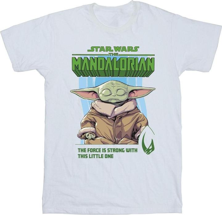 Actual product image Star Wars Mens The Mandalorian The Force Is Strong T-Shirt (5XL)