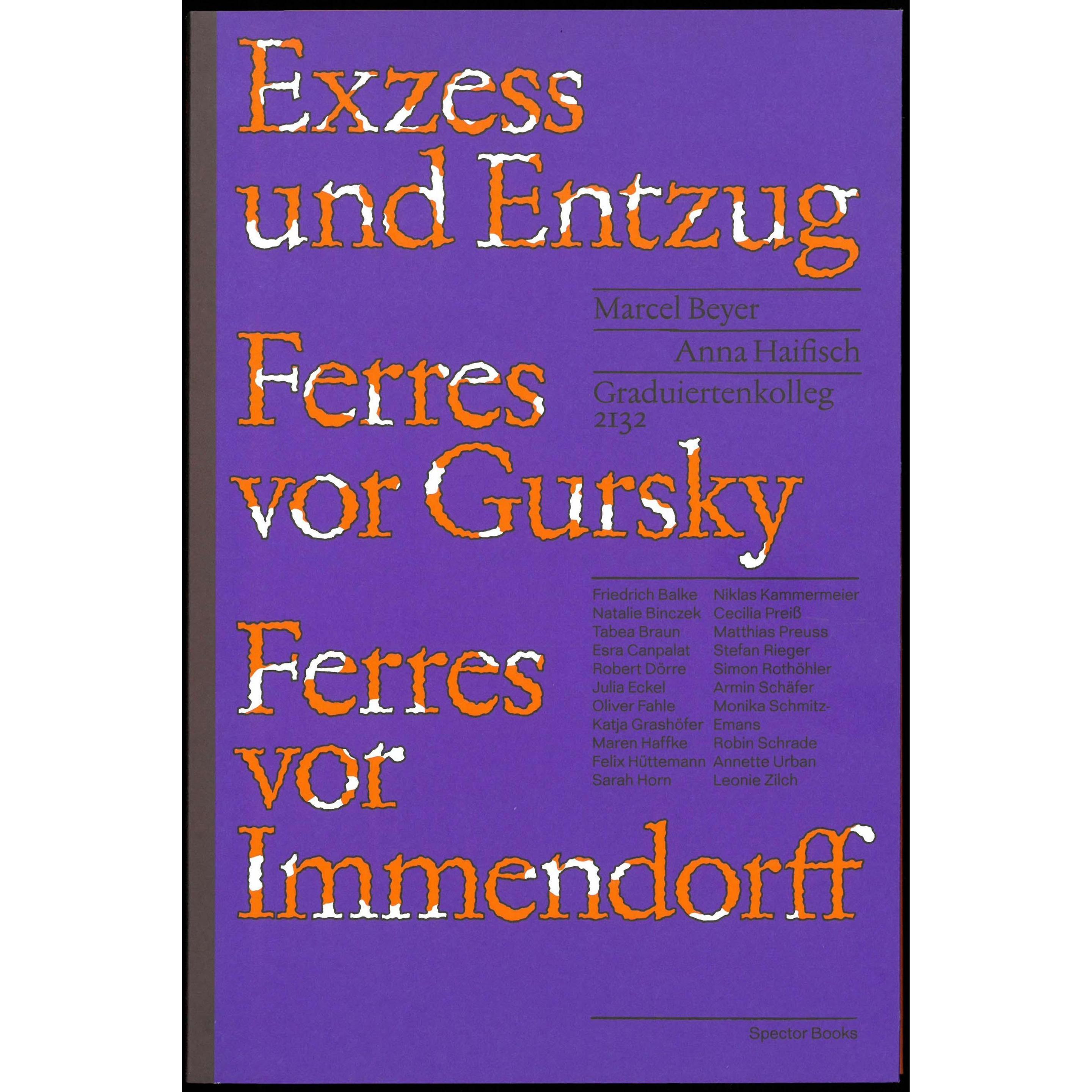 Exzess und Entzug, Fachbücher von Marcel Beyer, GRK 2132