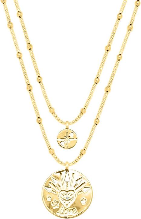 Immagine prodotto Candy Collana Heart Eye, argento 925, placcata oro (Placcato oro 18k, Argento 925, 42 - 45 cm)
