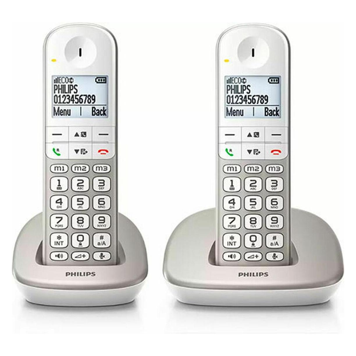 Philips XL4902S - Draadloze Senioren DECT Telefoon - 2 Handsets - Wit, Telefon, Weiss