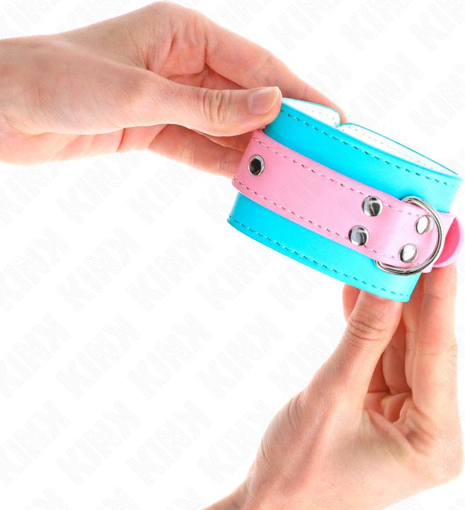 Image du produit Kink MANCHONS DE POIGNET BLEU/ROSE RÉGLABLE 16-28 CM X 5 CM