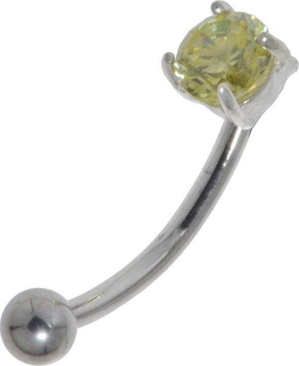 Immagine prodotto Bijouteria Piercing sopracciglio (Acciaio chirurgico 316L, Argento 925, Zirconia)