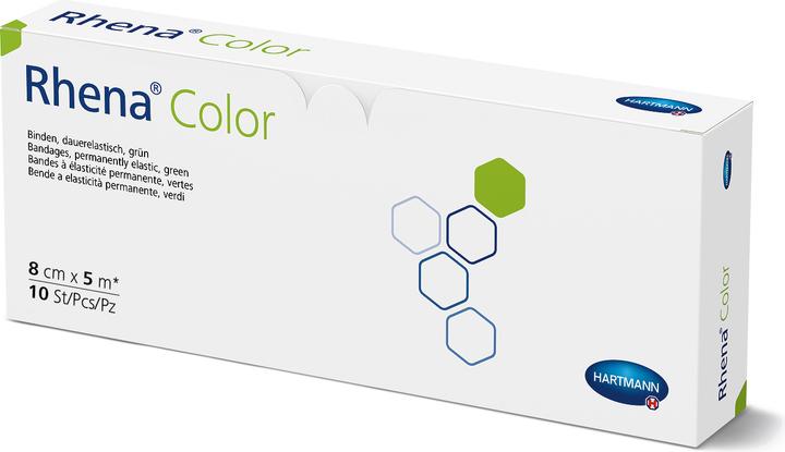 Produktbild Rhena Color Elastische Binden 8cmx5m grün offen