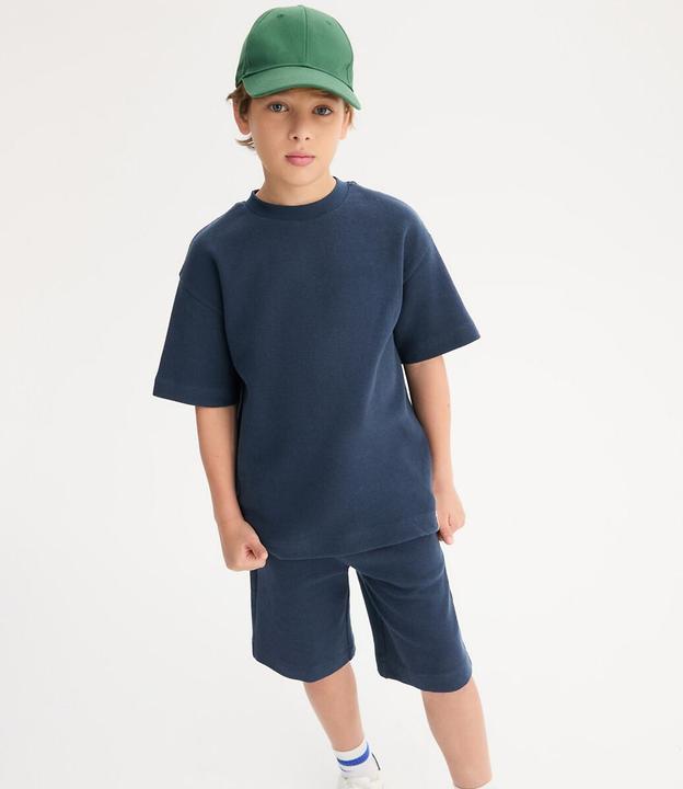 Actual product image La Redoute Collections Set aus T-Shirt und Shorts aus Wabenstoff (164)