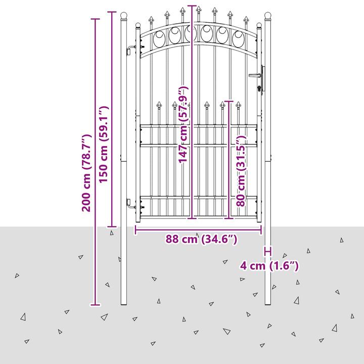 Produktbild vidaXL Zauntor