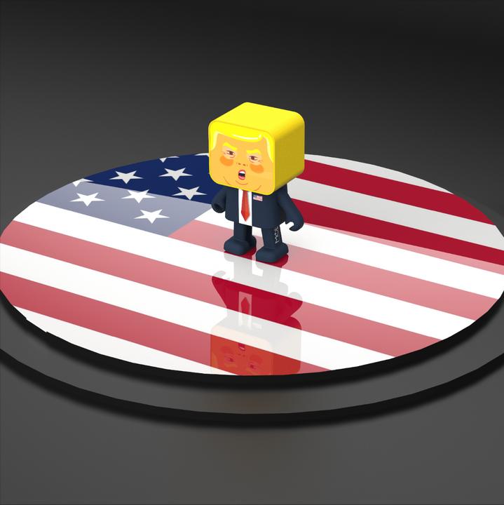 Actual product image Mobility on Board Dancing President speaker Donald Trump (4 h, Rechargeable battery operated)