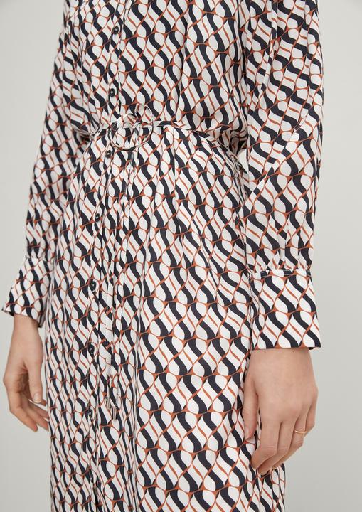 Image du produit Comma Kleid Blusenkleid mit Allovermuster (40)