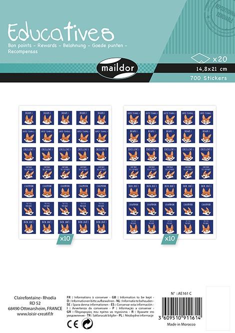 Actual product image My Mandarine Learning stickers