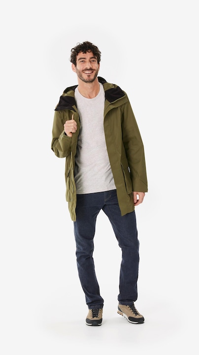 Produktbild Quechua Wanderjacke Herren lang - NH500 olivengrün (XXL)