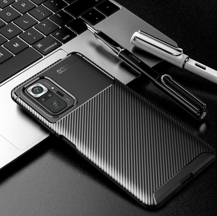 Produktbild Screenguard Xiaomi Redmi Note 10 4G Hülle Carbon Design TPU Case (Xiaomi Redmi Note 10)