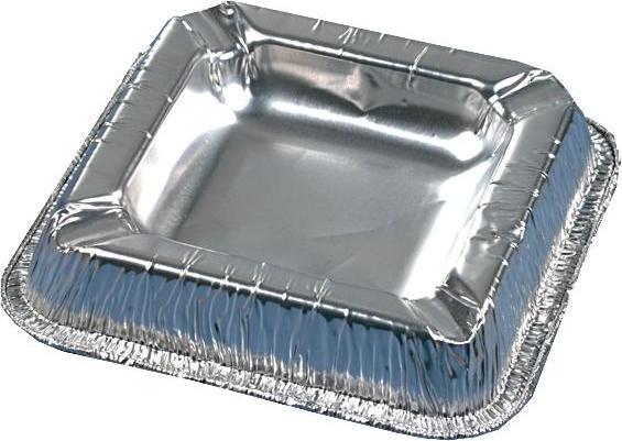 Actual product image Papstar 14579 Ashtray Rectangular Aluminum