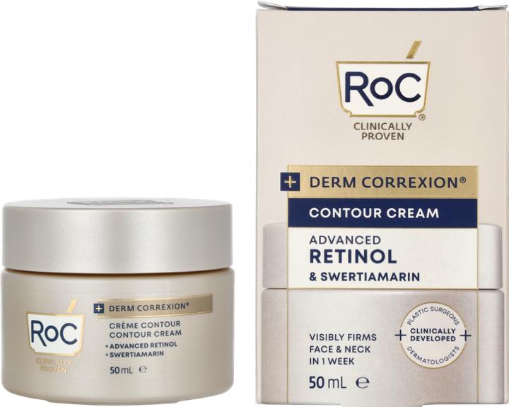 Produktbild Roc Derm Correxion Contour Cream for Face Neck and Jawline Sichtbare Gesichtsstraffung Hals Straffung (50 ml)