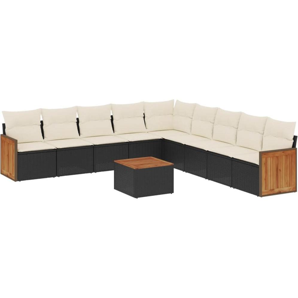 VidaXL, Gartenlounge, 10-tlg. Garten-Lounge-Set mit Kissen