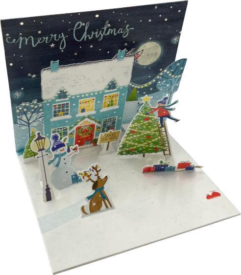 Actual product image Up with paper Weihnachtskarte 3D Pop-Up Card mit Weihnachtsbaum Motiv