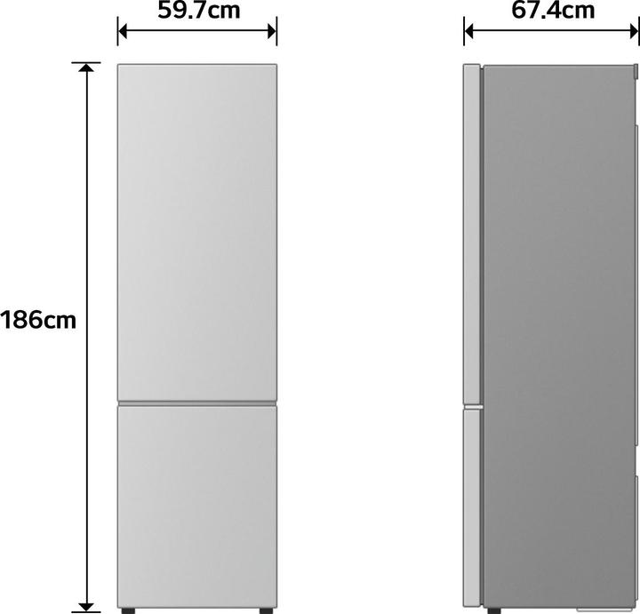 Produktbild LG Kombi-Kühlschrank Fit&Max, 60cm, 333L, Klasse E (333 l)