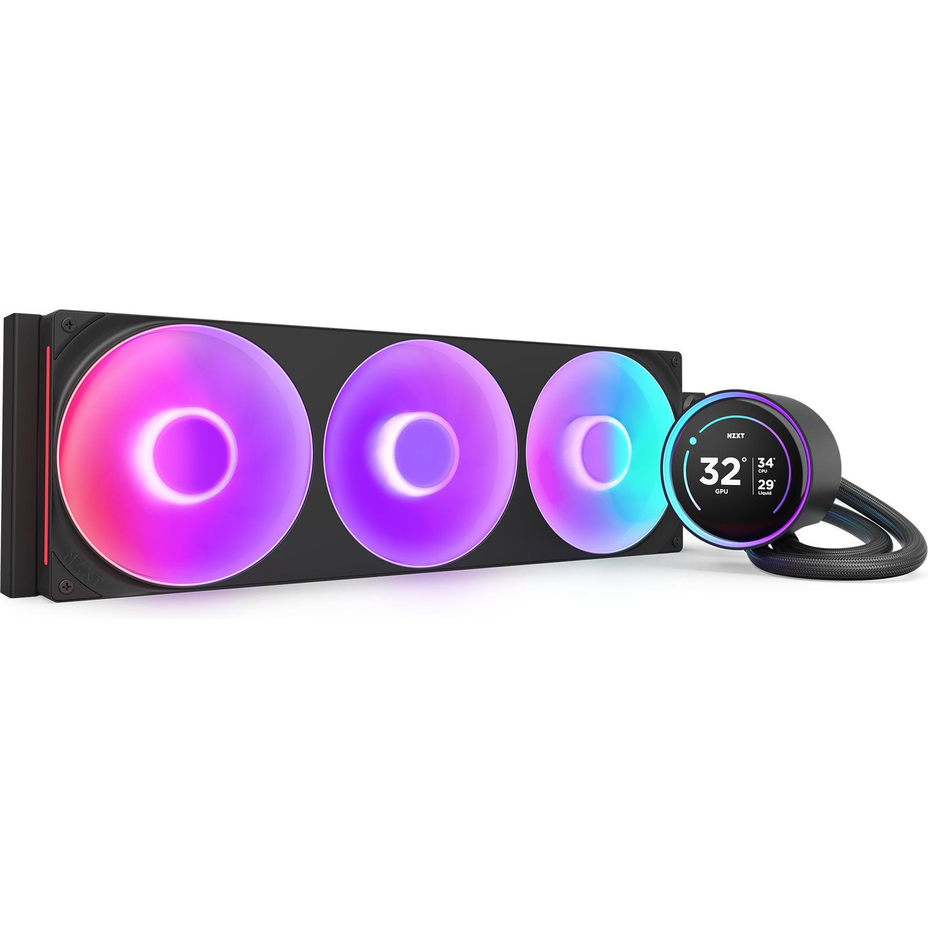 NZXT Kraken Elite 420 RGB, CPU Wasserkühler, Schwarz