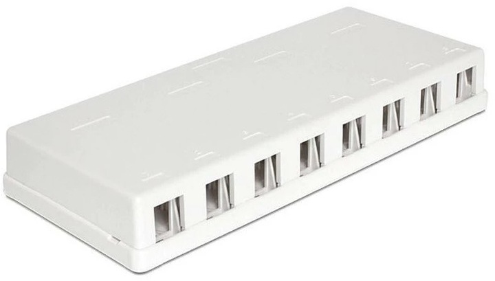 Delock Keystone Leergehäuse: 8 Port (Kabeltrommel)