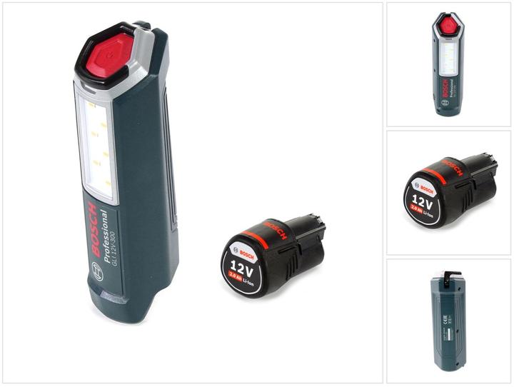 1x Bosch Professional GLI 12V-300 battery lamp + 1x Bosch GBA 12V 2.0 Ah battery