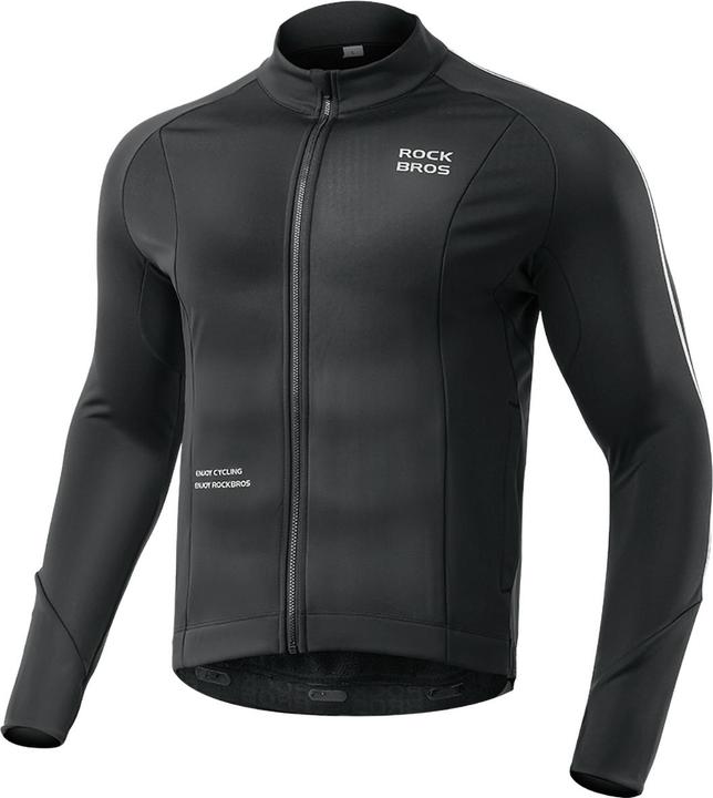 Produktbild Rockbros Radtrikot 15400002003 Langarm Herbst/Winter L – Schwarz (L)