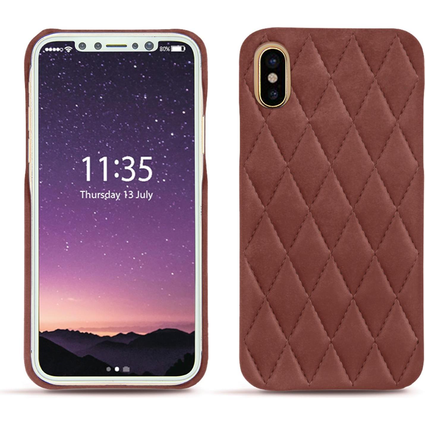 Noreve Lederschutzhülle (Apple iPhone X), Smartphone Hülle, Rot
