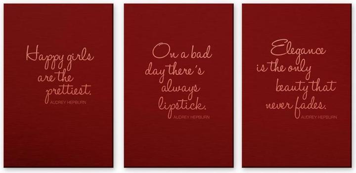 Image du produit Trenddeko Effet cuivre - Citations d'Audrey Hepburn (20 x 30 cm)