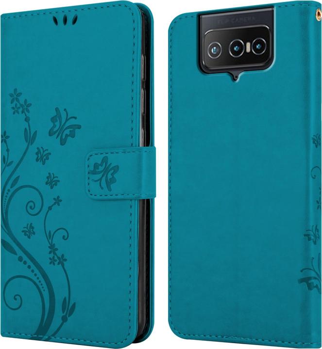 Actual product image Cadorabo Case Flower Book (Asus Zenfone 8 Flip)
