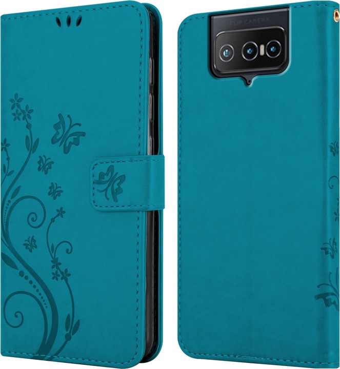 Actual product image Cadorabo Case Flower Book (Asus Zenfone 8 Flip)