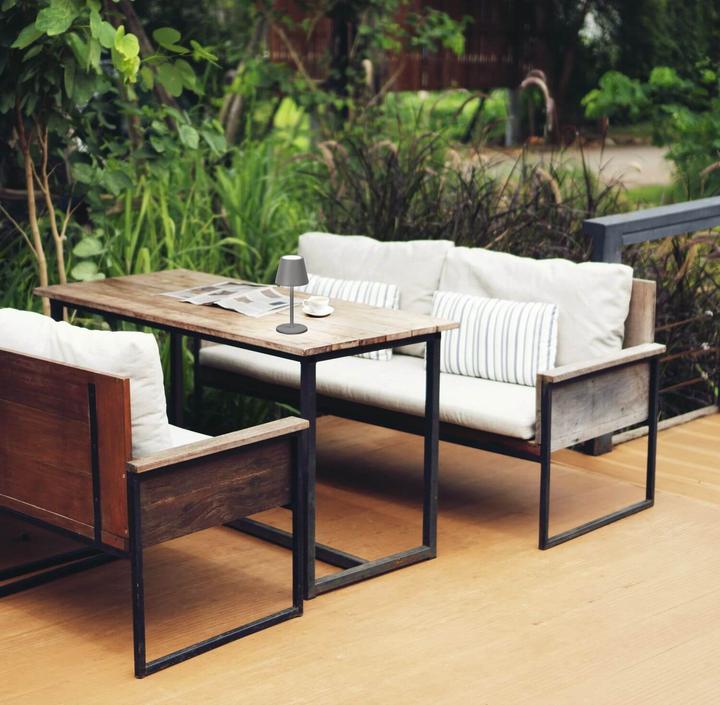 Productafbeelding FHL easy Salerno - Tischleuchte Sandgrau - H20cm (140 lm)