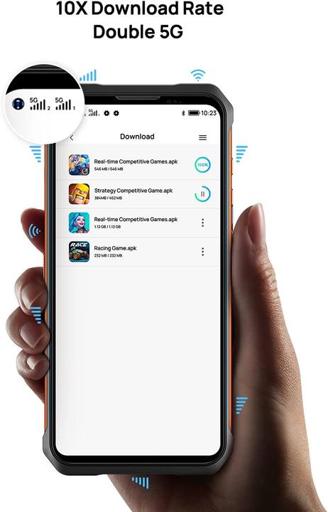 Produktbild Doogee V10 5G (128 GB, Golden Orange, 6.39", Dual SIM, 5G)